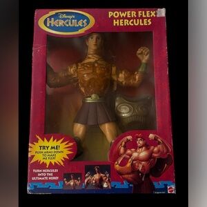 Disney Hercules 1997 Power Flex Action Figure - Brown and Gold